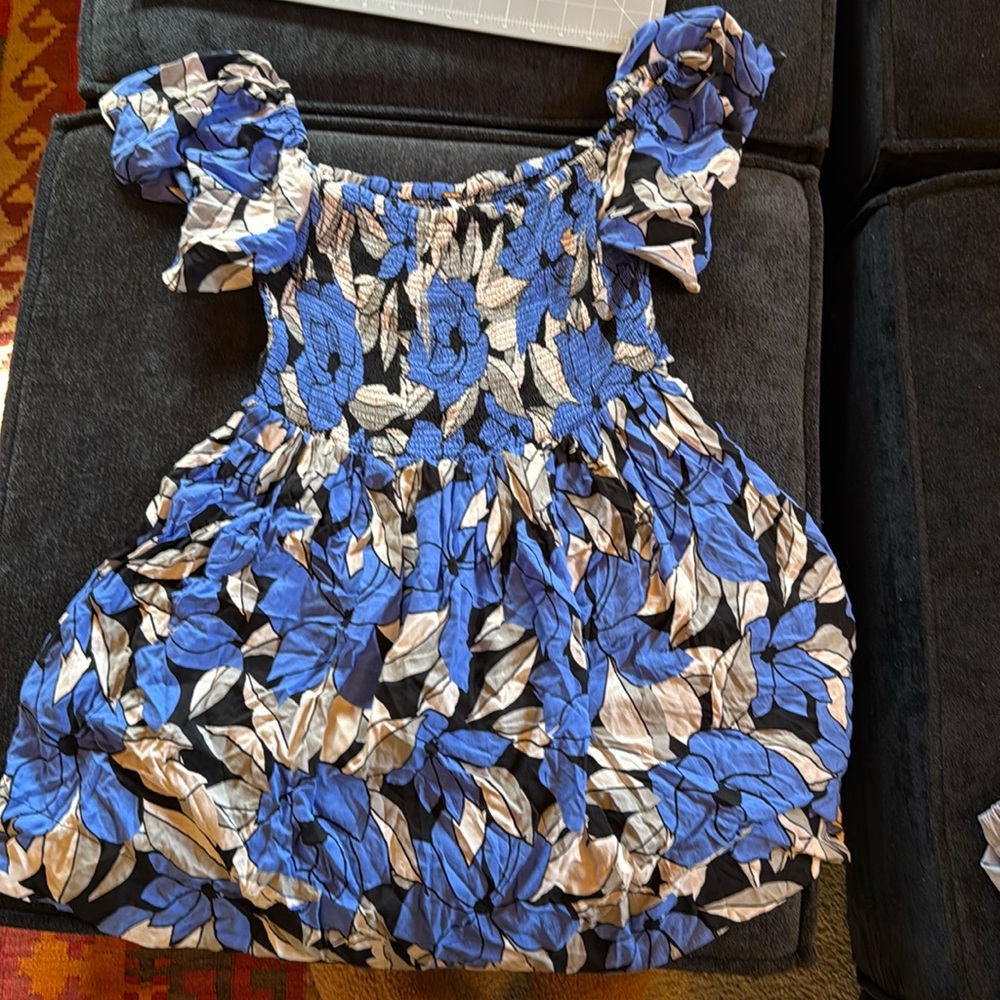 Free people Eloise Smocked mini dress